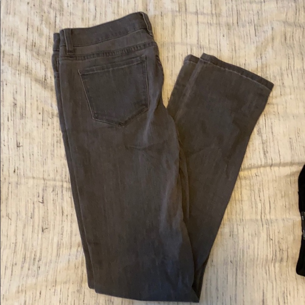 Mid rise grey pencil cut jeans